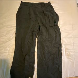 Gap Black Wide Leg High-Waisted Tie Trousers Size 10P